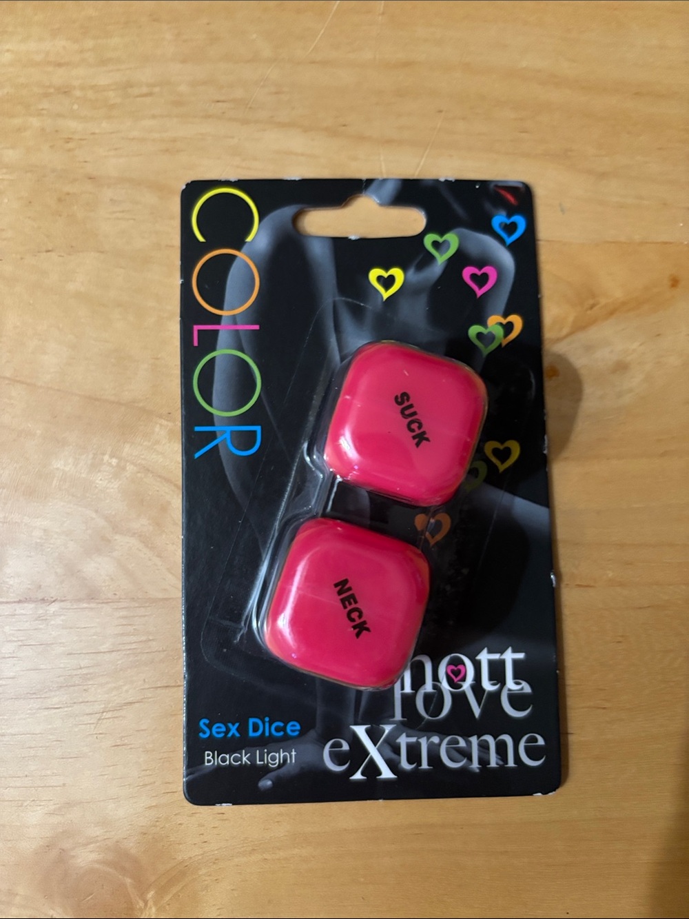 Unbranded Pink 'Sex Dice' Game Accessory - Set of 2